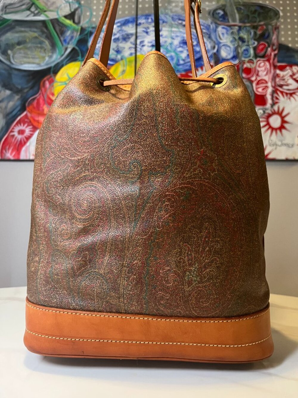 Etro Paisley Bucket Bag + Key Case - Picture 3 of 13